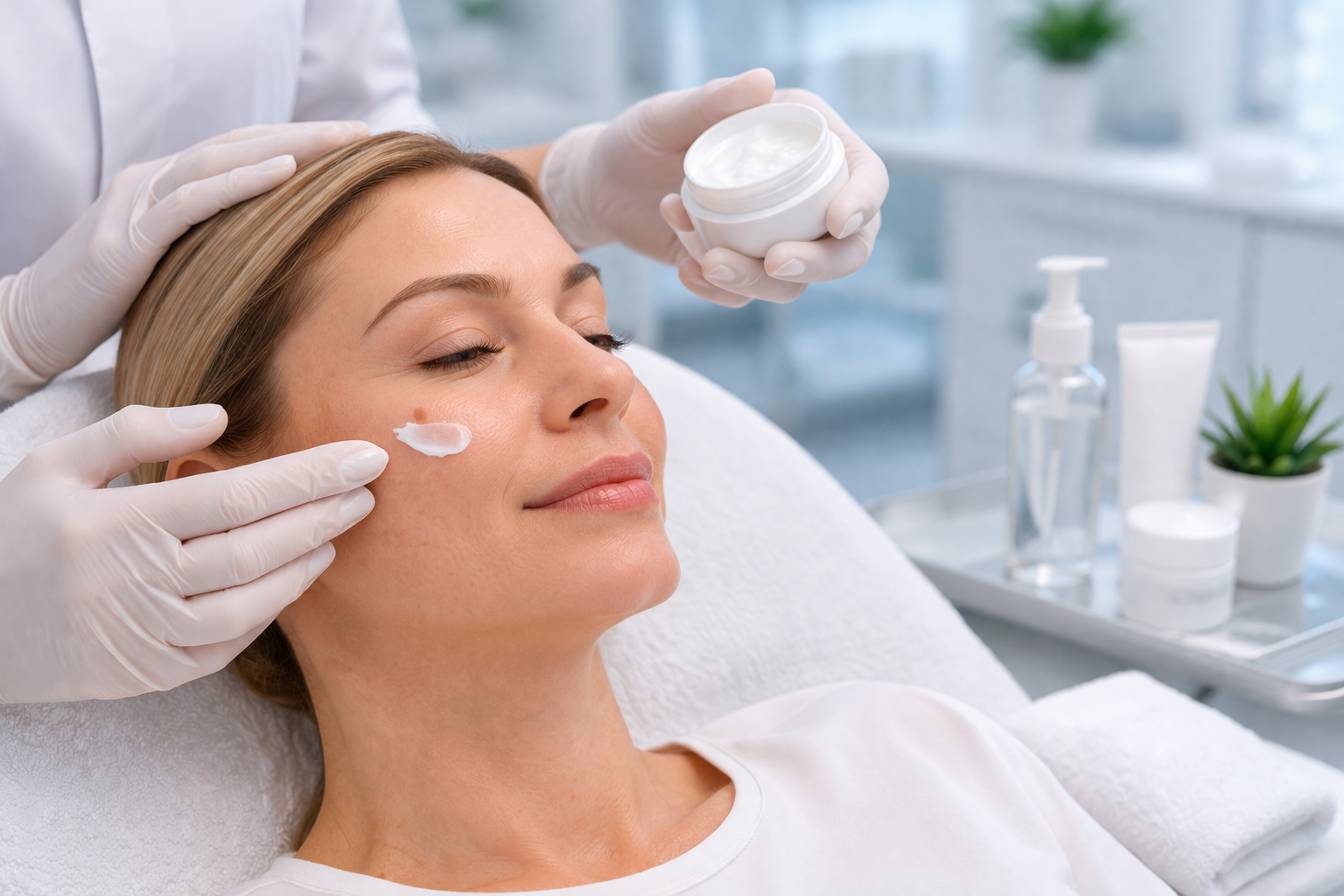 Illustration of precision in skin treatment